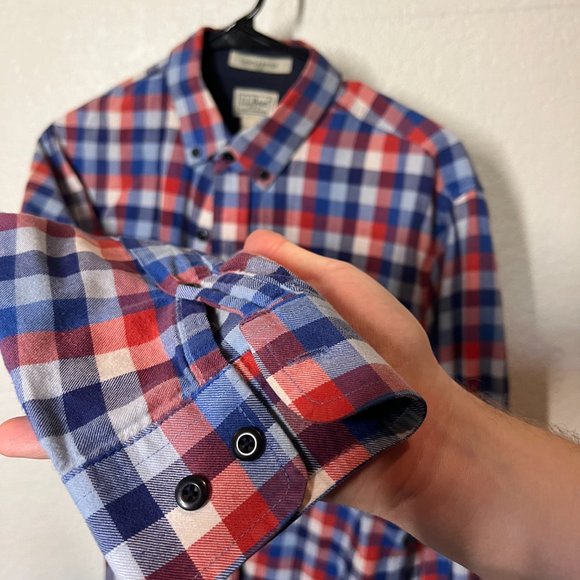 Men's Plaid Flannel Shirt, Slightly Fitted - Size M - Picture 3 of 6